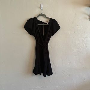 Row A black mini dress